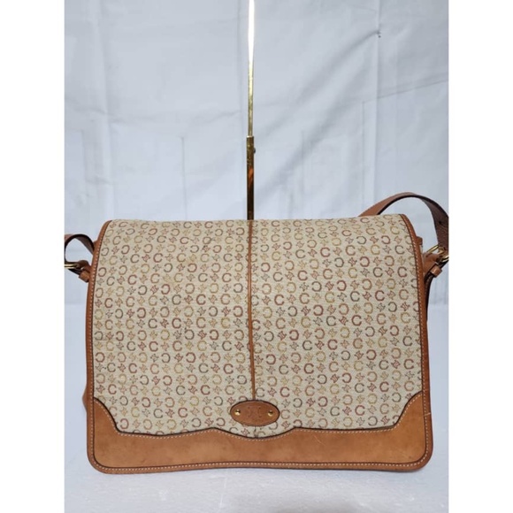 Authentic Celine Vintage Messenger/Crossbody Bag Brown/ Beige - Picture 8 of 14
